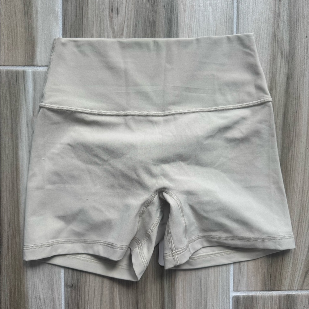 High-Waisted Cream Women's Shorts